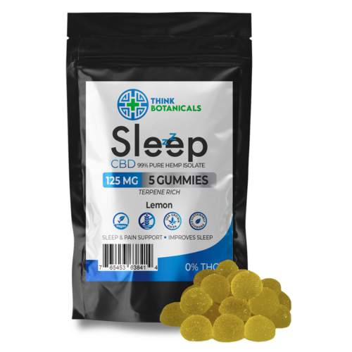Think Botanicals Lemon Sleep Gummies – 125mg, 5 Count